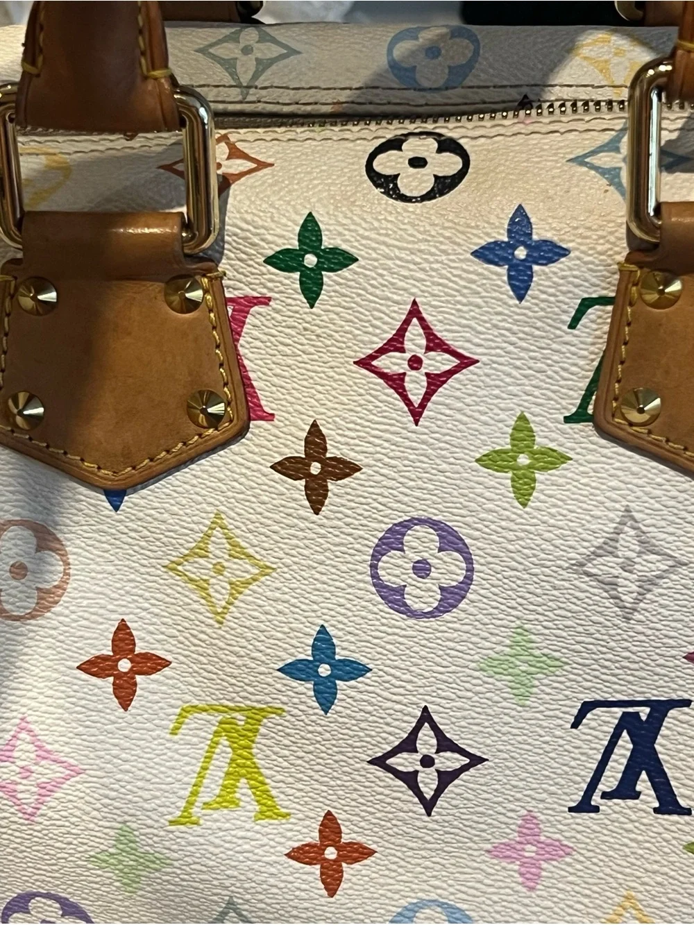 Louis Vuitton Speedy 30 White Multicolor Monogram - Picture 13 of 15